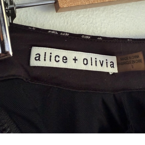 Alice + Olivia • Inka Strong-Shoulder Mockneck Dress - Picture 7 of 8